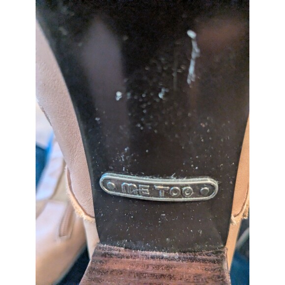 Ladies Vintage Y2K  Tan Patchwork Suede Leather Boots By Me Too Sz 7 Zipper - Picture 7 of 9